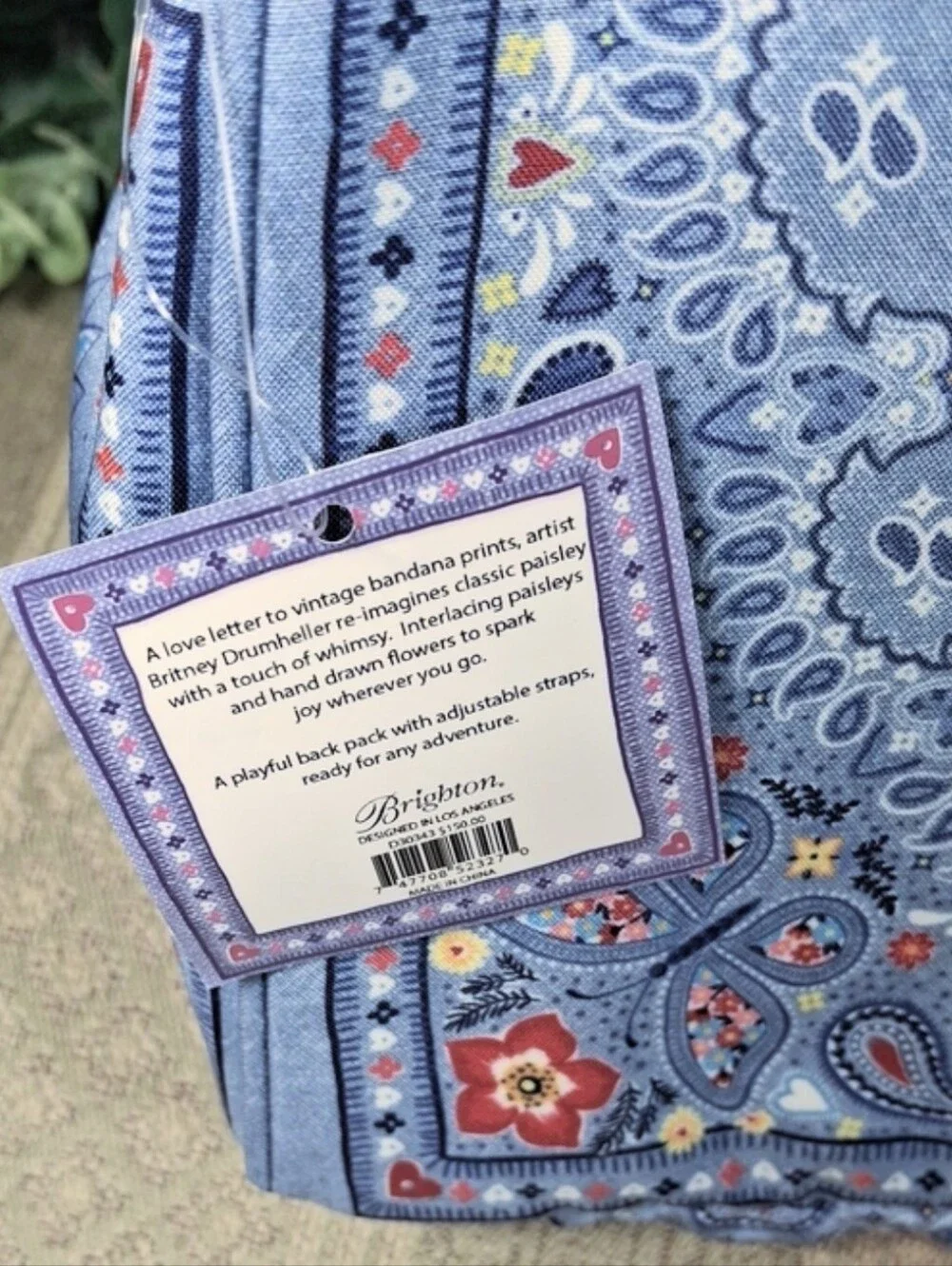 Brighton Bandana Love Denim Backpack